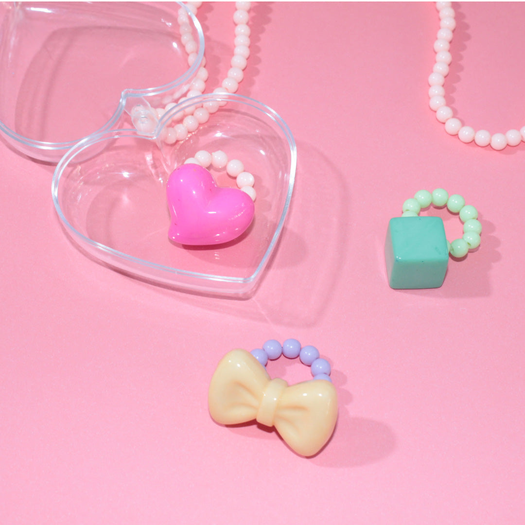 K-Pop Love Chunky Rings Set