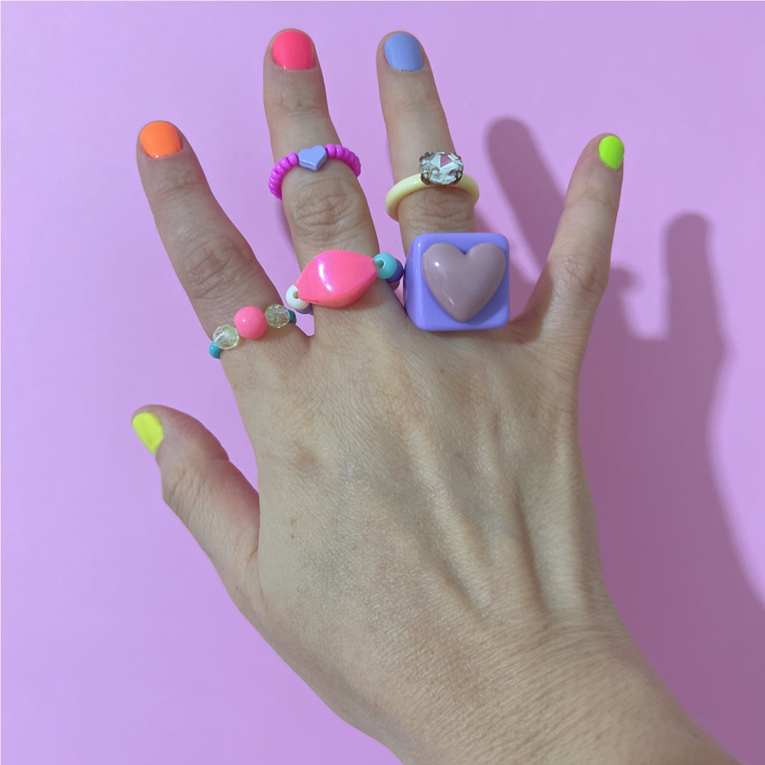 Lavender Party Rings Set – PaperSuperStars®
